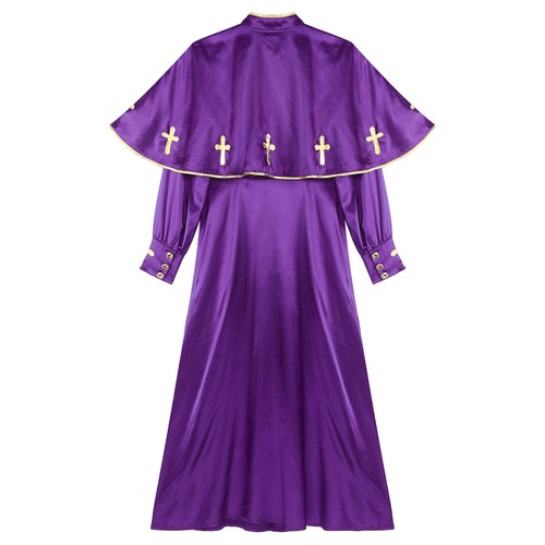 Women Minister Robe Theme Party Choir Dress Smooth Silky Church Graduation Gown - 第 19/43 張圖片