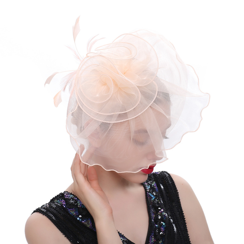 Mujeres Fascinador Diadema Sombrero Malla Pluma Boda Tea Fiesta Sombrero Clip para el Cabello Decoración - Imagen 7 de 17