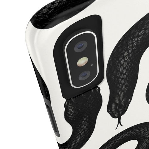 Schwarze Kingsnake iPhone Hülle, Reptilienmuster robuste Handyhülle, Schlangenmuster - Bild 99 von 127