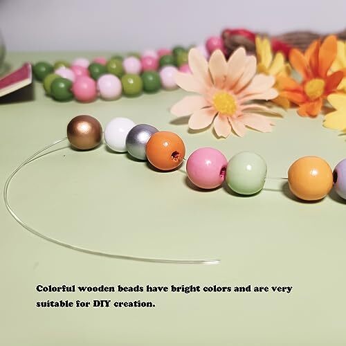 240PCS Natual Wooden Colorful Round Beads for Craft,Wood Spacer 240PCS 24COLOR - Picture 4 of 6