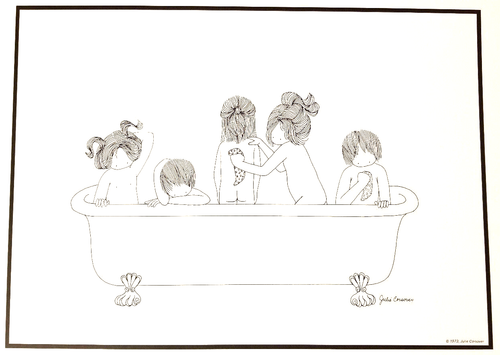 Julie Corsover Children's Prints "Bathtub" - Vintage 1973 Unframed: New - Picture 8 of 10