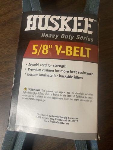 Huskee 5/8"x 58" Aramid Heavy Duty V-Belt.B55K/5L580K.(44-61583) - Picture 3 of 5