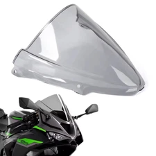 Double Bubble Windscreen Windshield For Kawasaki NINJA ZX6R 636 2024 2025（Grey）