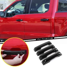 Fit For 2021-2023 Ford F150 F-150 ABS Black Side Door Handle Cover Trim Decor 4P