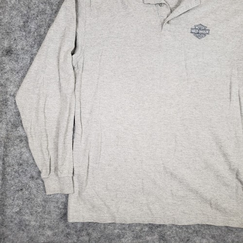 Harley Davidson Shirt Men’s Large Gray Polo Midland TX Escape Biker Motorcycle - Picture 3 of 9