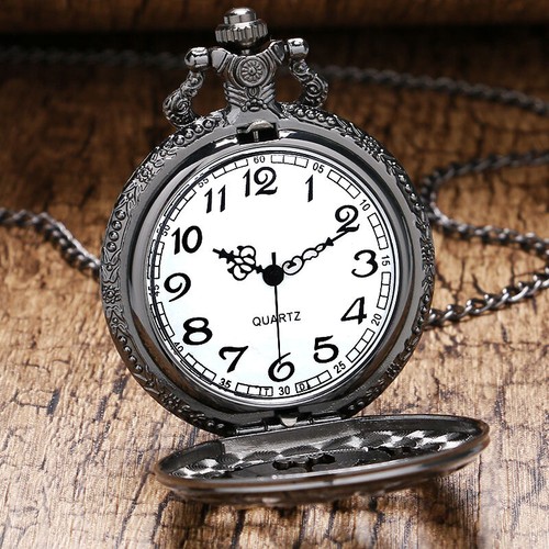Antique Style DAD Theme Pocket Watch Necklace Chain Mens Pappy Father's Day Gift - Picture 16 of 18