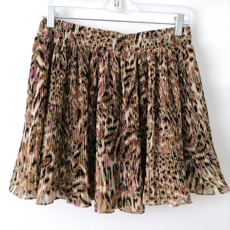 Minifalda forrada floral plisada con cordón multicolor Wish para mujer talla pequeña Foto 4 de 4