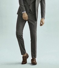 Mens Vintage Herringbone Wool Trousers Size XL Tuxaro