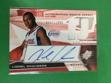 F148,930  2004-05 SPx #121 Lionel Chalmers JSY AUTO/1999 CLIPPERS RC