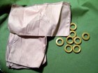 8 Set Blush Cloth Napkins with Wooden Napkin Rings