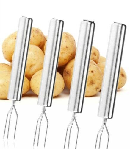 4x Pellkartoffel-Gabel mit 3 Zinken, aus rostfreiem Edelstahl 430 - Bild 10 von 10
