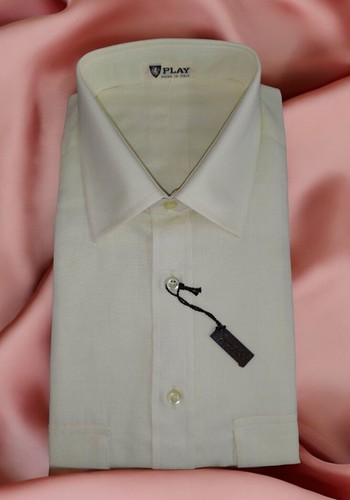 Camicia Uomo Estiva Manica Corta Leggera Bianca Blu Lino Cotone 100% Coachella - Imagen 25 de 76