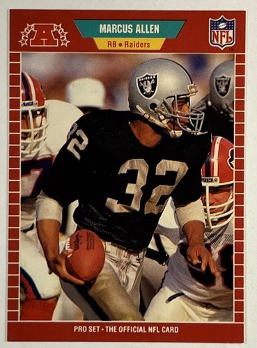 Marcus Allen, Willie Gault 2 Card Lot 1989 Pro Set #182,#184 Los Angeles Raiders - Picture 2 of 5