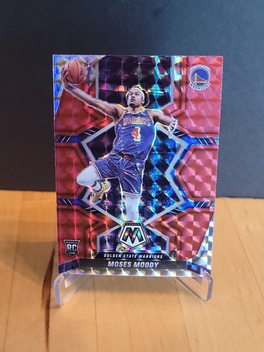 2021-22 Panini Mosaic Moses Moody Red Mosaic RC Golden State Warriors RW3 - Bild 1 von 2