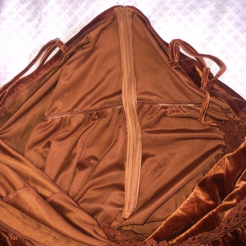 Cider Velvet Lace Trim Your Closets Happy Hour 4XL Orange Mini Dress V-Neck NWT - Picture 14 of 18