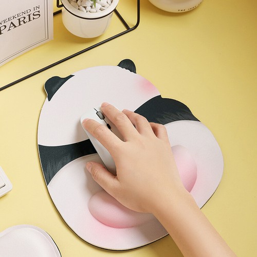 Süßes, rosafarbenes Panda-Mauspad, Silikon-Handgelenkpad, rutschfeste Büromaus - Bild 2 von 13