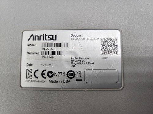 Anritsu MS2720T Spectrum Master 9 kHz a 13 GHz, Opt:9/31/90/713/881/883/884/885 - Imagen 20 de 20