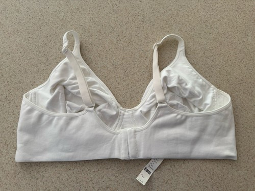 NWT Cacique Bra Style 3210 Unlined Full Coverage Underwire White 42D SOFT! - Picture 6 of 8