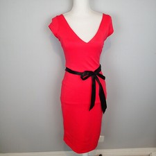 windsor pink dress size junior 3/4  v neck stretch 