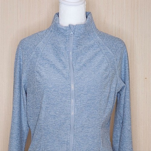 Yogalicious Lux Full Zip Yoga Jacket Heather Blue Women's XL Athletic - Picture 2 of 10