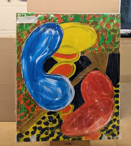 SOFT CELL ANIMAL PRINT INTERIOR ORIGINAL NIGEL WATERS AFTER HOWARD HODGKIN - Picture 3 of 8