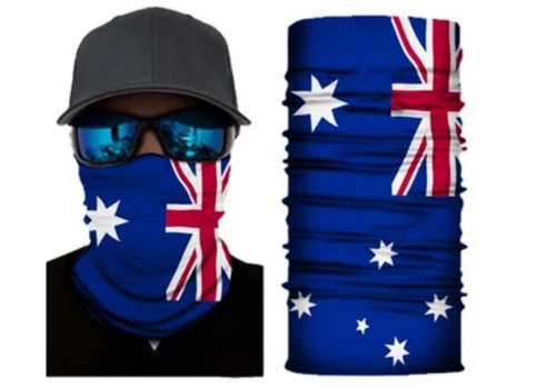 Neck Gaiter Face Scarf Tube Bandanna Reusable Face Cover Australian Flag - Picture 3 of 7