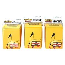 Ultra Pro Pikachu Edition Deck Box 3 Pack Stores & Protects 80 Ct. Pokémon Cards