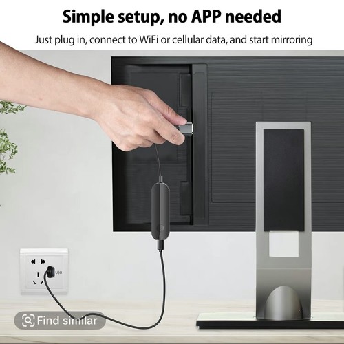 Wireless Display Adapter, HDMI Adapter für iPhone auf TV, Plug & Play 2.4G/5G Wir - Bild 3 von 6