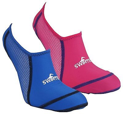 Swim Socks SwimTech Verucca Pool Anti Slip ALL SIZES Pink and Blue