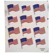 2 Sheets 4th Of July Patriotic Flag Foil Stickers Papercraft Planner Supply USA