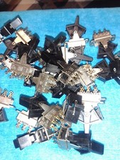 (4) NOS STACKPOLE DPST SLIDE SWITCHES – CENTER COMMON - LEVER ACTUATED