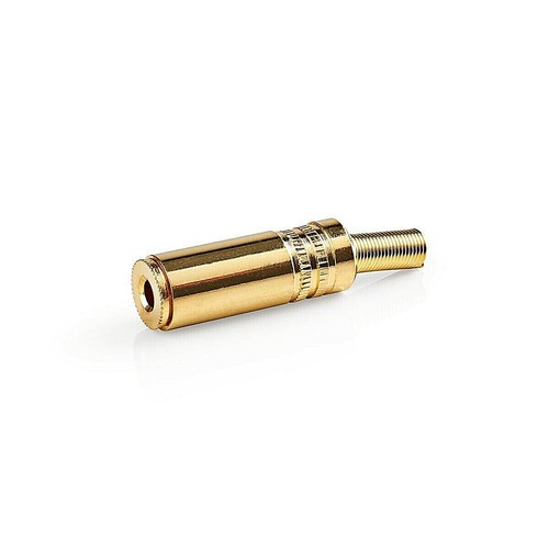 CONNETTORE MINIJACK 3,5 MM PRESA FEMMINA STEREO AUDIO PLACCATO ORO JACK TRS GOLD - Picture 3 of 3