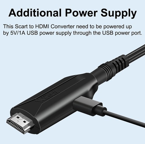 Convertisseur HDMI vers Péritel SCART, Câble haut de gamme Audio vidéo PAL/NTSC - Bild 5 von 8