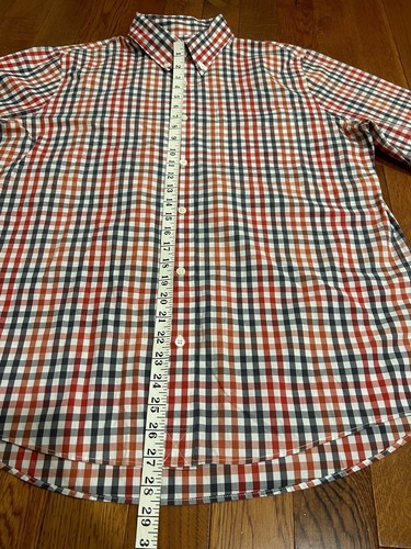 Men's Jack Spade Button Down Long Sleeve Red, White & Blue Plaid Shirt XL - Picture 11 of 15