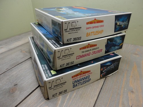 TCI Star Blazer Model Kits Earth Defense Unmanned Battleship Command Lot Of 3 - Picture 2 of 12