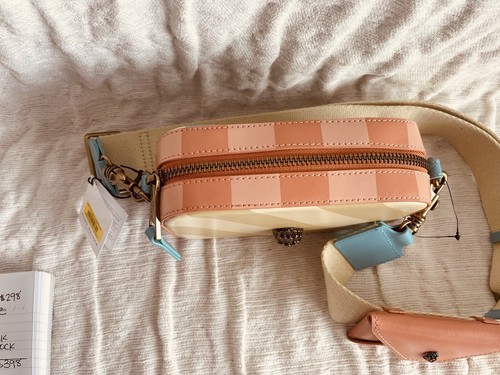 NWT Kurt Geiger London Shoreditch Small Striped Camera Crossbody Bag - Picture 7 of 9