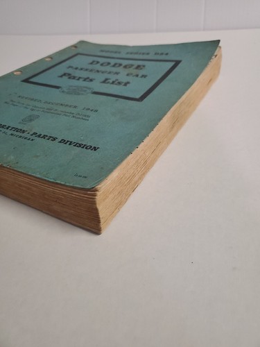 VTG 1948 Revised Dodge Mopar Model Series D24 Passenger Car Parts List Chrysler - Picture 13 of 16