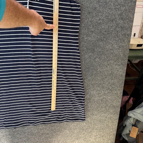 Lauren Ralph Lauren 1X Knit Dress Navy Stripe Lace Up Nautical Preppy Sleeveless - Picture 5 of 5