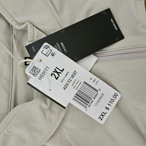 Adidas Men’s XXL Golf ADX FZ Vest CBROWN HS5611 Full Zip Cargo Jacket NEW $110 - Picture 3 of 3