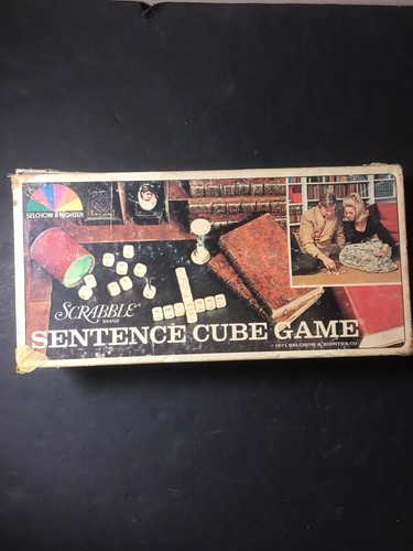 Scrabble Sentence Cube Game 1971- Vintage Word Game