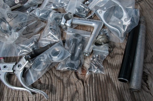 Vintage RoadBike PARTS9 Brakes Stem Crank Seatpost Clamps HubBoltShimano Bicycle - Picture 12 of 14