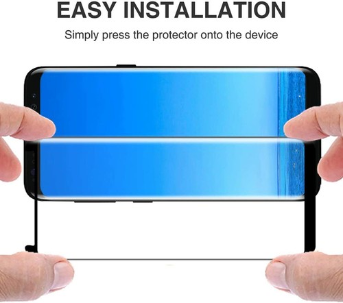 S8 Full Curved 5D Tempered Glass Screen Protector For Samsung Galaxy S8 - Black - Picture 11 of 11