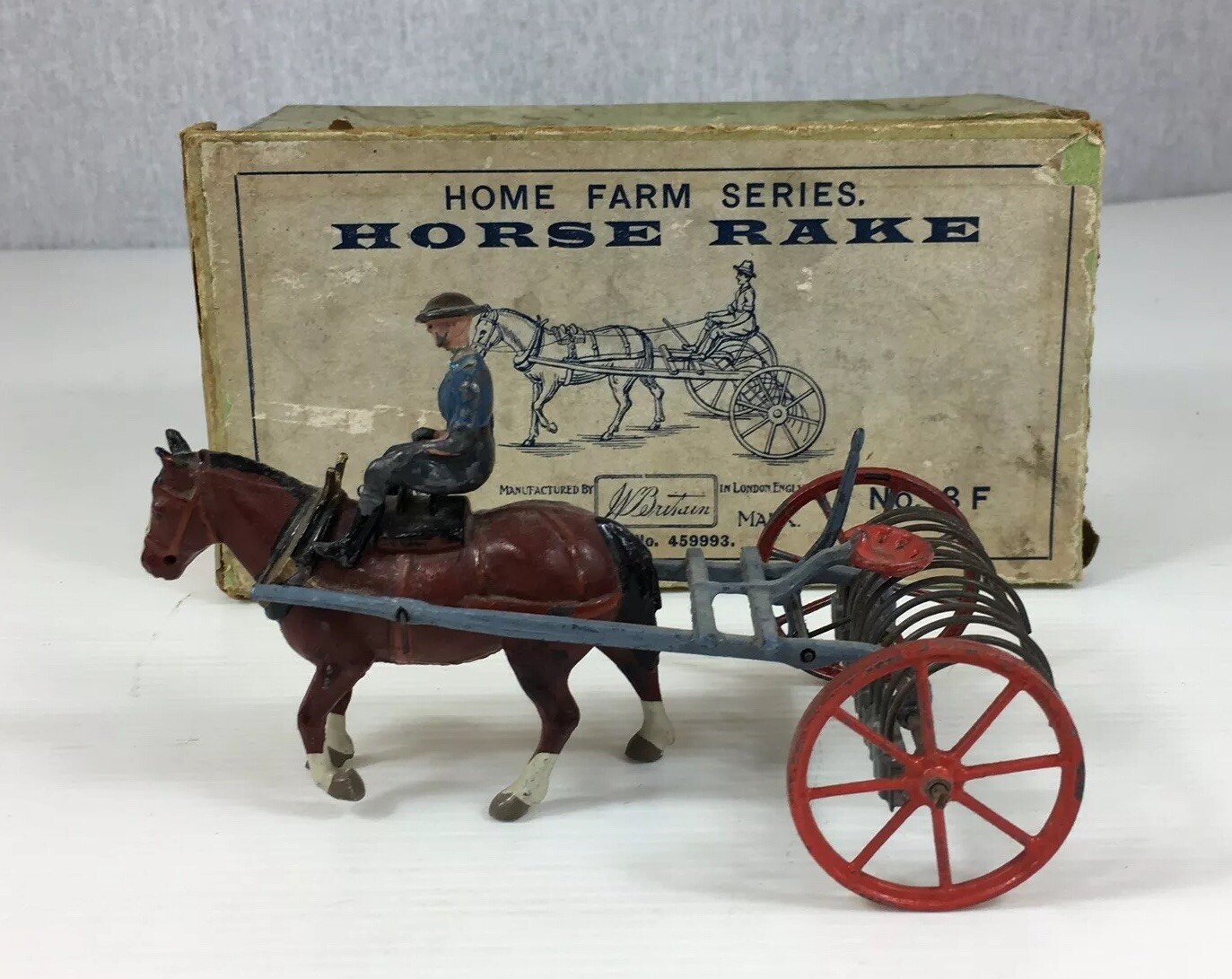 Vintage Home Farm Series Horse Râteau No.8F BRITAINS BOXED (boîte A F) Vintage Home Farm Series Horse Râteau No.8F BRITAINS BOXED (boîte A F)