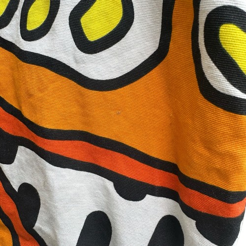 Ikea Treblad Orange Citrus Yellow Black White Canvas Tote Bag Hippie Boho Pocket - Picture 10 of 11