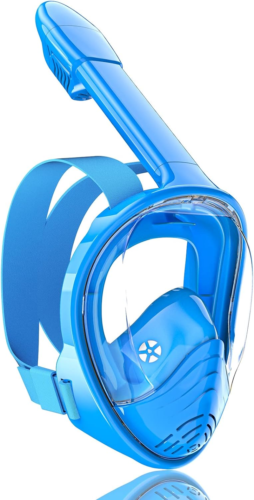Kids Snorkel Mask Full Face, Snorkeling Set with Camera Mount, Foldable 180 Degr - Picture 10 of 12