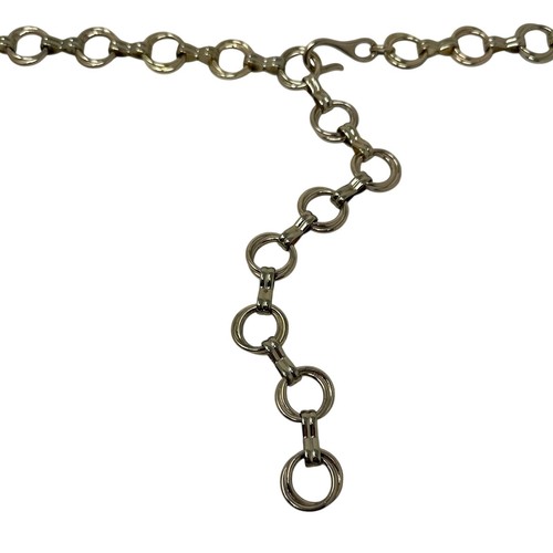 Vintage 90s Gold Tone Circle Link Belt 46” Adjustable Y2K Statement ¾” Wide - Picture 2 of 12