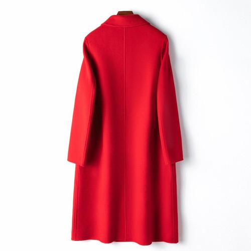 2025 100% Wool Double-sided Woolen Coat Women's Single Breasted Trench Coat - Bild 18 von 26