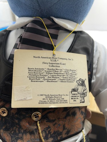 RARE! Vtg 1978 NORTH AMERICAN BEAR COMPANY RHETT BEARTLER BEAR 19" TALL - Picture 7 of 7