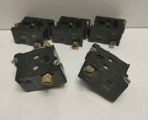 LOT OF 5 GUARANTEED! CUTLER-HAMMER 600V N.O. CONTACT BLOCKS 10250T53