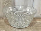 Vintage Anchor Hocking Wexford Salad Bowl Clear Glass  9.75"